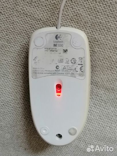 Мышь компьютерная logitech M-100 б/у