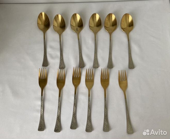 Столовые ложки и вилки СССР 12 шт нержавейка