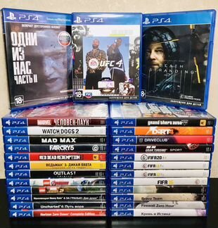 Игры Ps4 - Ufc, Gta5, Одни из Нас2, Mafia