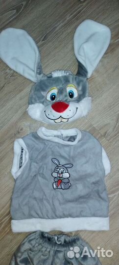 Новогодний костюм зайки детский 98-122