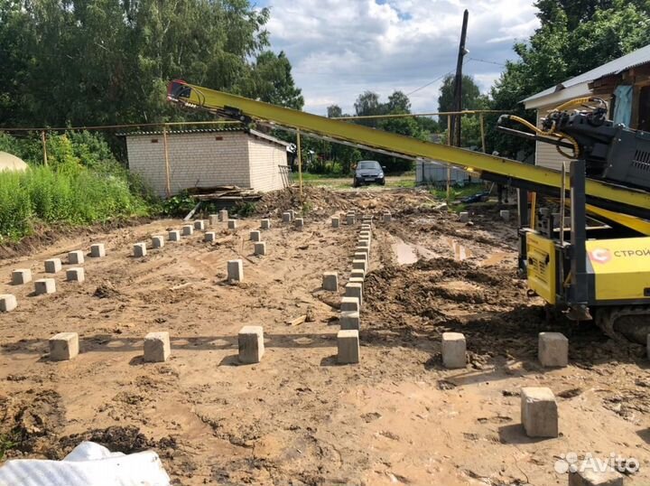 Бетонные сваи под фундамент