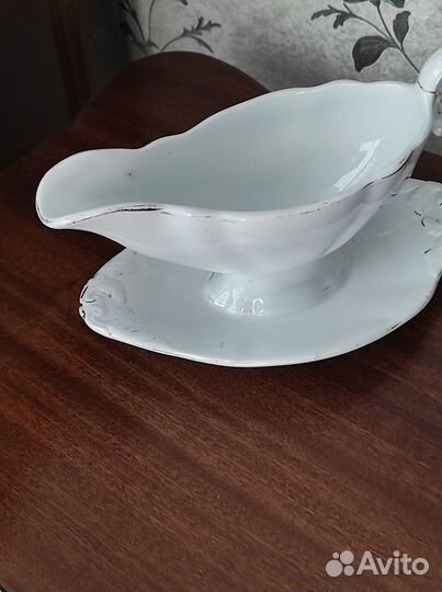 Антикварный Кузнецовский соусник. Царизм