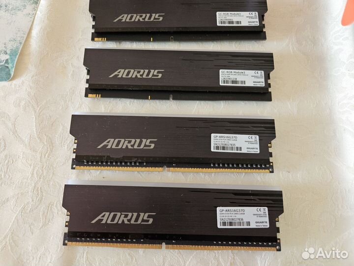 Aorus RGB Gaming Memory DDR4 3733 мгц 2x8 гб