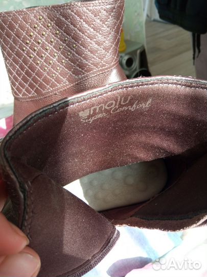 Продам новые кожаные ботильоны утепленные