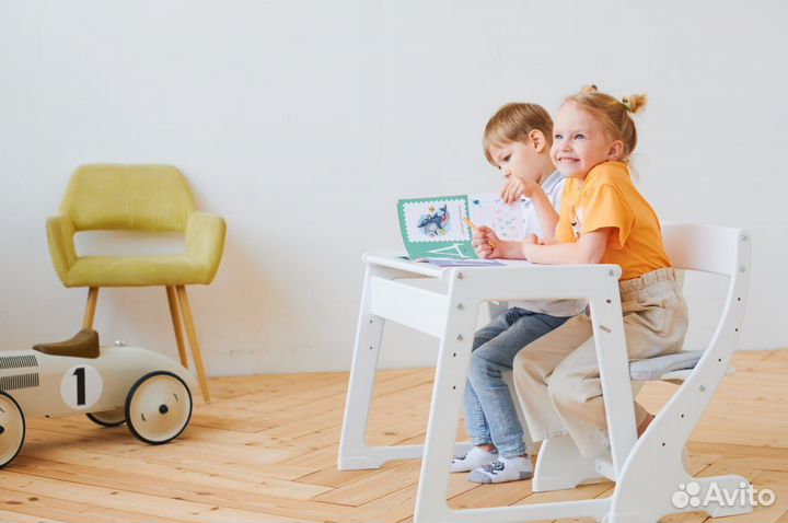 Растущая парта + стул + подушка Комплект