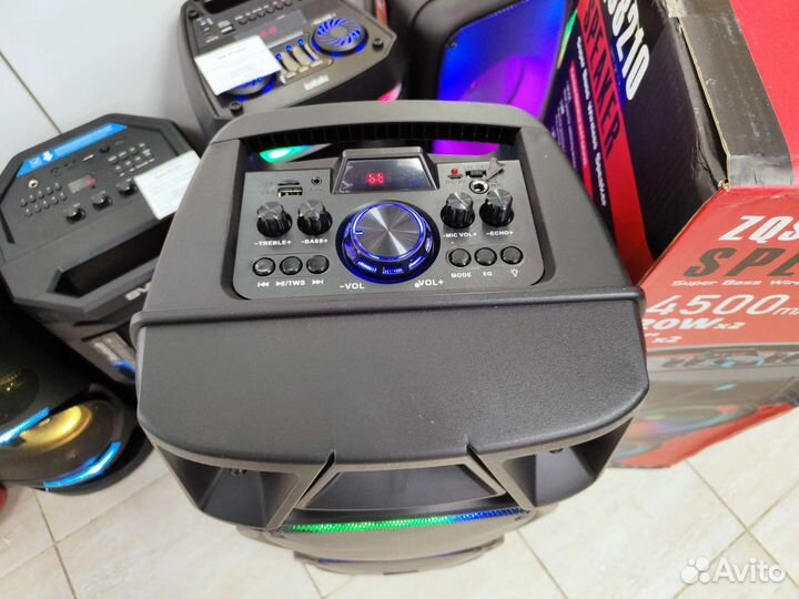 Огромная колонка с беспроводным микрофоном