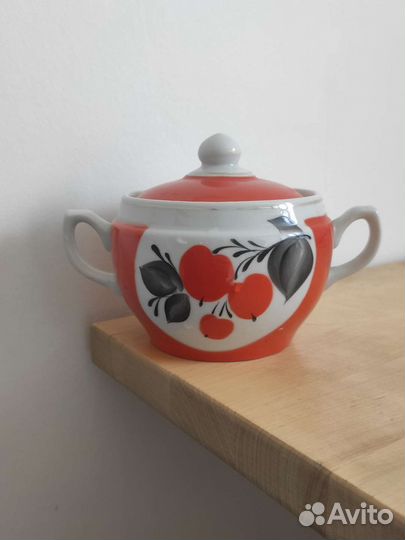 Сахарница СССР ручная роспись клеймо