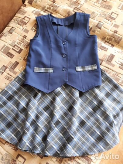 Школьная форма для девочки 140 146 синяя