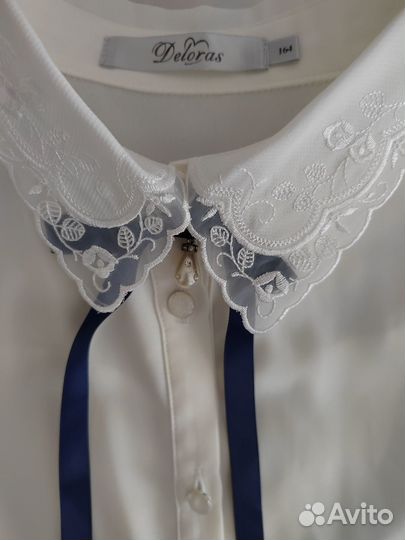 Блузка молочного цвета Deloras б/у, размер 164