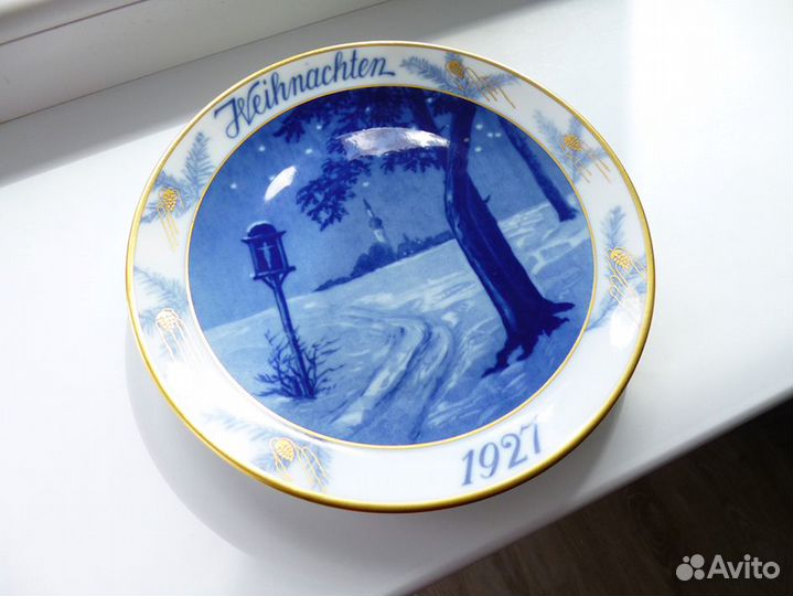 Тарелка Рождество Weihnachten 1927 Германия