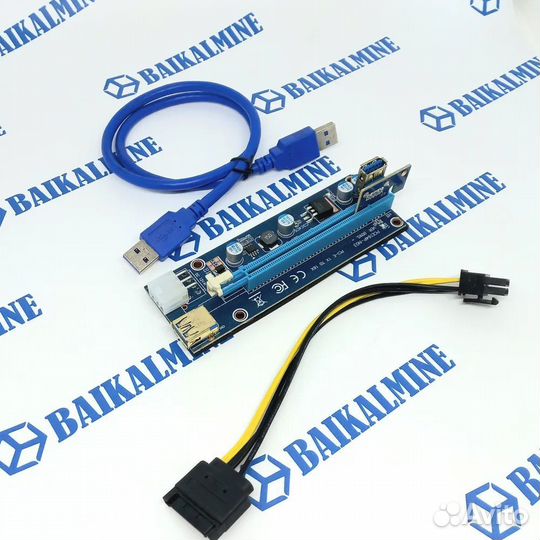 Райзер 6pin+sata переходник
