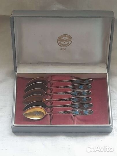 Серебряные ложки СССР 875 проба позолота