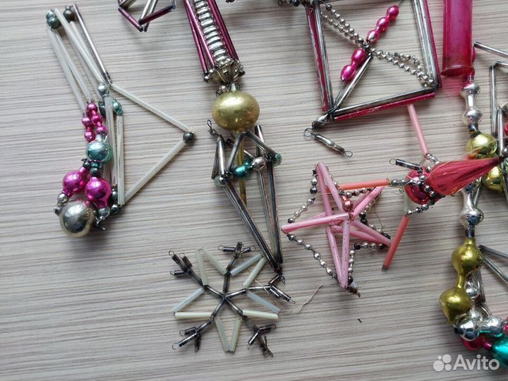 Ёлочная игрушка на ёлку СССР. Стеклярус