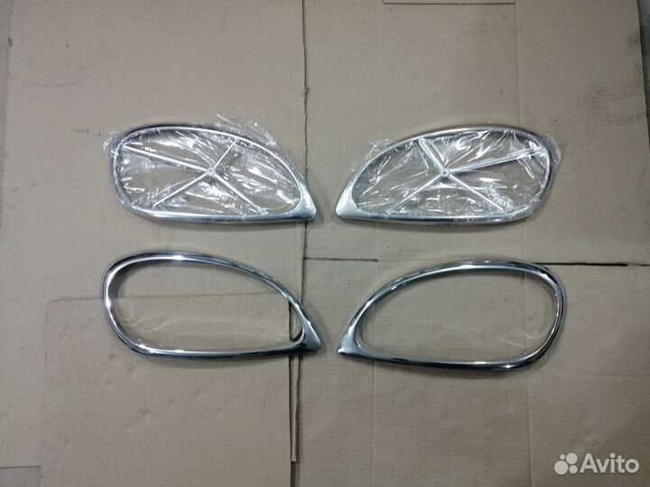 Новые ободки фар хром газ 31105 Волга