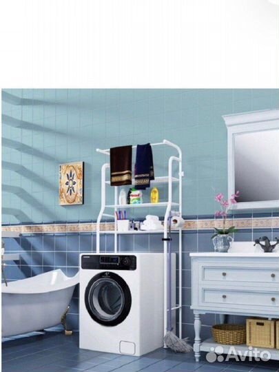 Полка над стиральной машиной с полотенцесушителеи