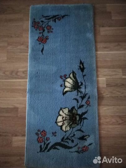 Коврик, 118*0,49.Голубой.Натуральный