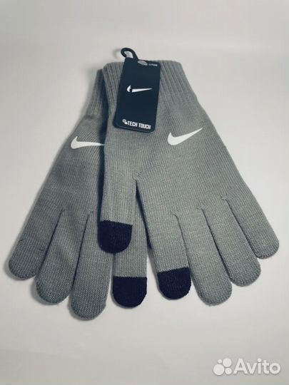 Перчатки Nike зимние серые