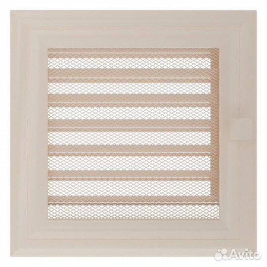 Вент решетка Kratki Оскар Бежевая с жалюзи 17 х 17