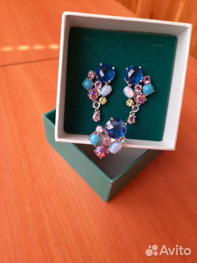 Серебр. Серьги, кольцо, новое