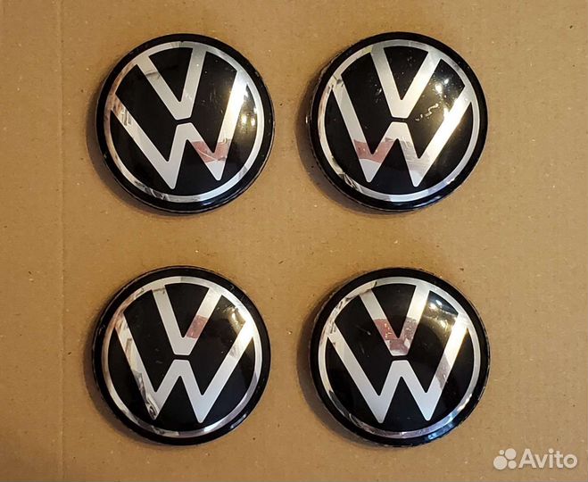 Заглушки литых дисков new black Volkswagen 66мм