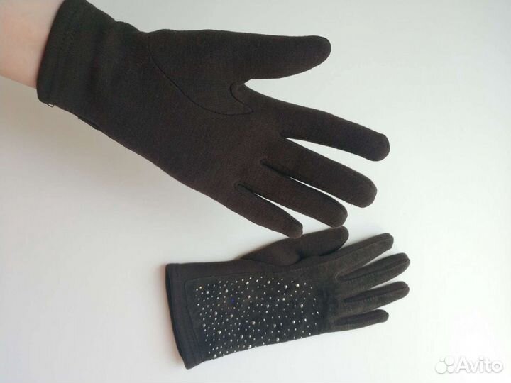 Перчатки коричневые