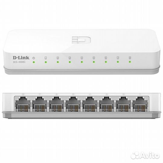 D-Link DES-1008C коммутатор с 8 портами