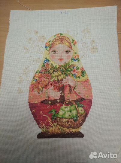 Готовая вышивка крестом 2 шт