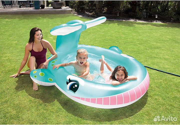 Детский бассейн 201х196х91см с распыл., 200л