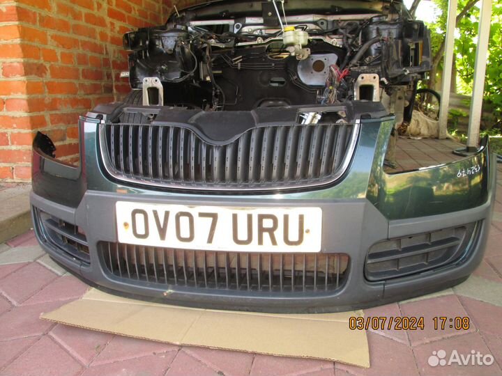 Бампер передний Шкода румстер скаут,фабия 2