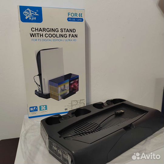 Док станция для Dualsense с охлаждением для PS5