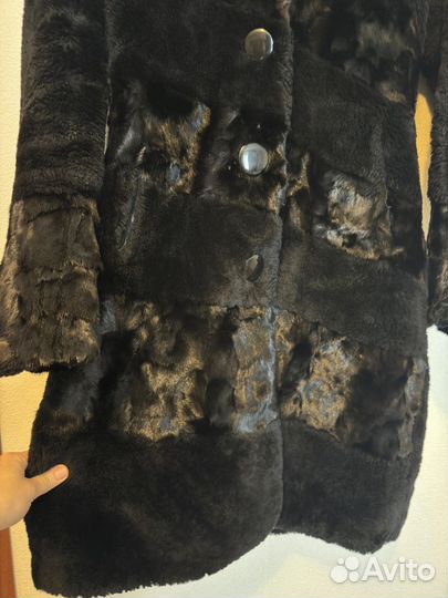 Шуба мутоновая с норкой