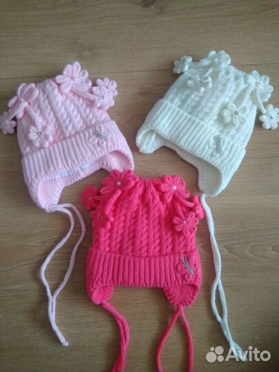 Шапки для девочек и мальчиков от 0 до 5 л