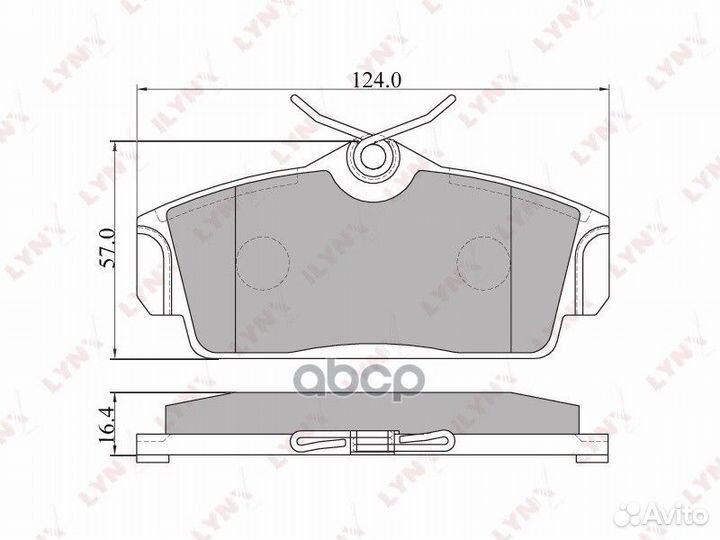 Колодки тормозные дисковые перед BD5713 LYN