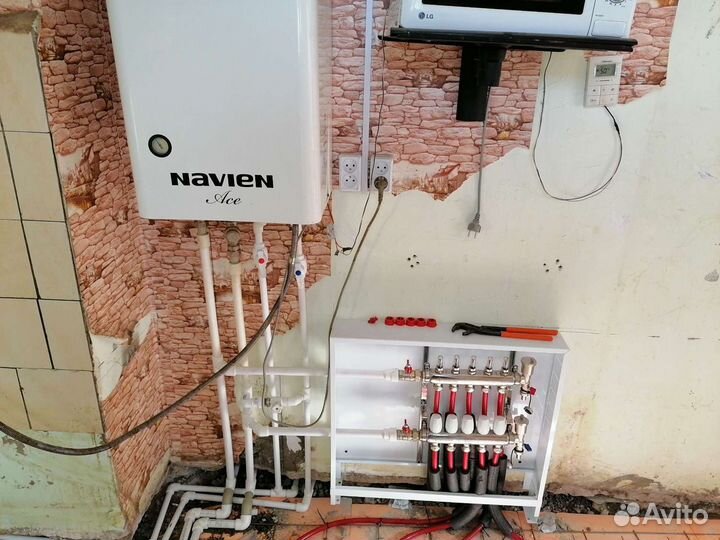 Монтаж систем отопления, теплого пола, водоснабжен