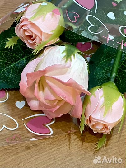 Букет нежных роз. Неувядающие реалистичные цветы