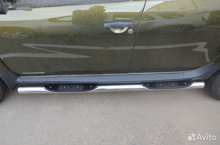 Renault Duster 2017 Порог труба с проступью