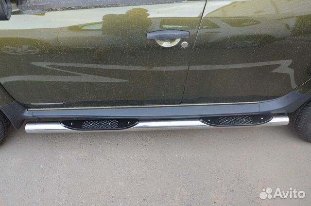 Renault Duster 2017 Порог труба с проступью