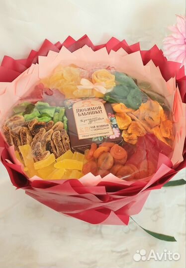 Букет из сухофруктов, букет маме, бабушке