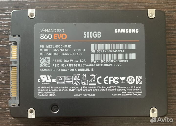 Ssd Samsung 860 evo 500gb