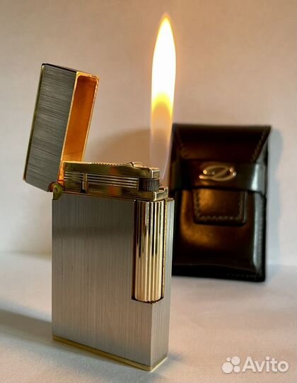 Зажигалка Dupont ligne 2 Matte Palladium & Gold