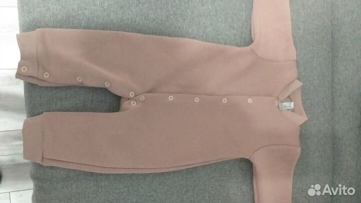 Комбинезон из футера с начесом 74 80