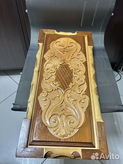 Нарды ручной работы со стеклом