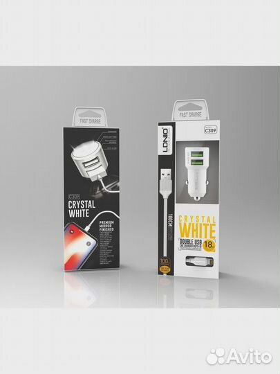 Автомобильная зарядка 18W + кабель Type-C новая