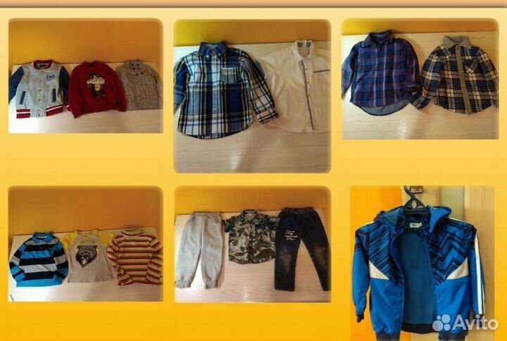 Одежда на мальчика рост 104.Брюки,рубашки,толстовк