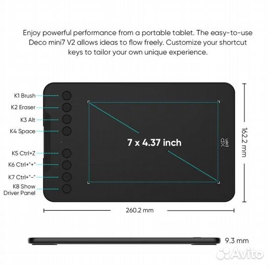 Графический планшет xp pen Deco mini7