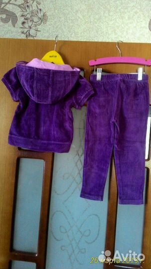 Костюм велюровый для девочки