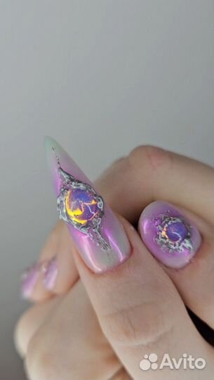 Наращивание Крейзи маникюр Креативные дизайны