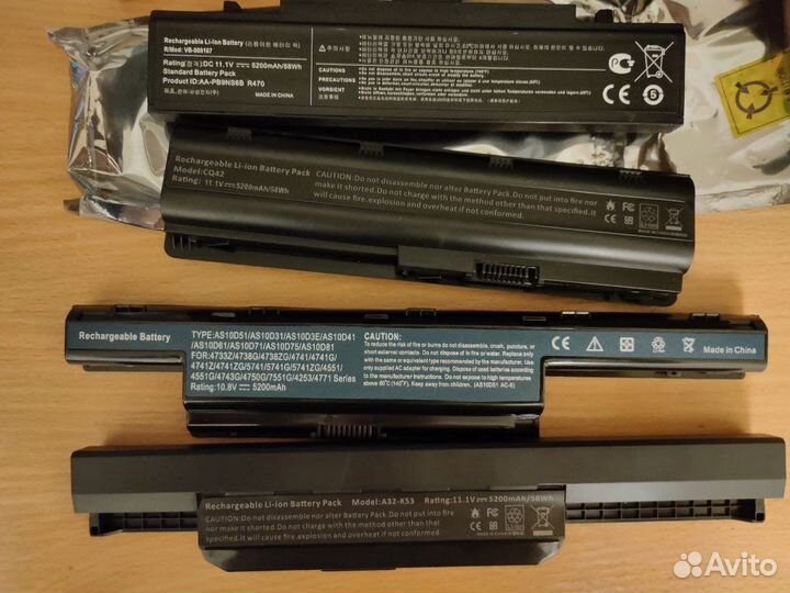 Аккумуляторы (батареи) для ноутбуков