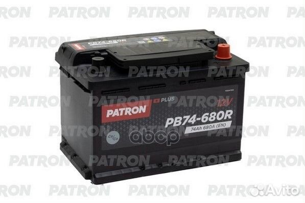 Аккумулятор patron plus 12V 74AH 680A ETN 0(R+)