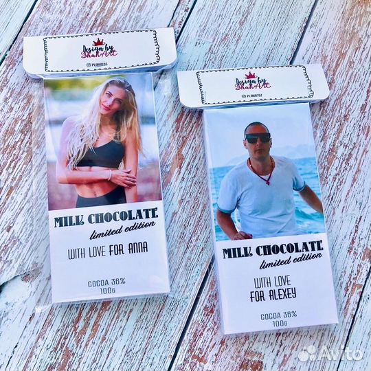 Шоколад именной с Вашим фото